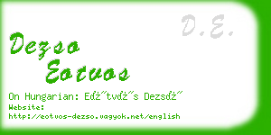 dezso eotvos business card